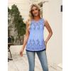 Zeagoo Women’s Summer Tank Tops 2026 Pleated V Neck Floral Loose Fit Casual Flowy Boho Tunic Sleeveless Shirts(Sf166)