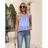Zeagoo Women’s Summer Tank Tops 2026 Pleated V Neck Floral Loose Fit Casual Flowy Boho Tunic Sleeveless Shirts(Sf166)