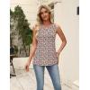 Zeagoo Women’s Summer Tank Tops 2026 Pleated V Neck Floral Loose Fit Casual Flowy Boho Tunic Sleeveless Shirts(Xh498)