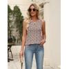 Zeagoo Women’s Summer Tank Tops 2026 Pleated V Neck Floral Loose Fit Casual Flowy Boho Tunic Sleeveless Shirts(Xh498)