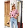 Zeagoo Womens Summer Tops Short Sleeve Casual Shirts Floral Tee Trendy 2026 Basics V Neck Plain Tshirt(A-kt100)
