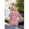 Zeagoo Womens Summer Tops Short Sleeve Casual Shirts Floral Tee Trendy 2026 Basics V Neck Plain Tshirt(A-kt100)