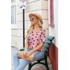 Zeagoo Womens Summer Tops Short Sleeve Casual Shirts Floral Tee Trendy 2026 Basics V Neck Plain Tshirt(A-kt100)
