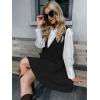 Zeagoo Womens Sweater Vest Dress Pattern Knitted Pullovers Sweaters V Neck Tank Sweater Dress with Pockets(Black)