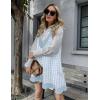 Zeagoo Womens Sweater Vest Dress Pattern Knitted Pullovers Sweaters V Neck Tank Sweater Dress with Pockets(Blue Houndstooth)