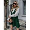 Zeagoo Womens Sweater Vest Dress Pattern Knitted Pullovers Sweaters V Neck Tank Sweater Dress with Pockets(Dark Green)