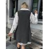 Zeagoo Womens Sweater Vest Dress Pattern Knitted Pullovers Sweaters V Neck Tank Sweater Dress with Pockets(Dark Grey)