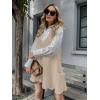 Zeagoo Womens Sweater Vest Dress Pattern Knitted Pullovers Sweaters V Neck Tank Sweater Dress with Pockets(Khaki)