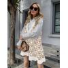 Zeagoo Womens Sweater Vest Dress Pattern Knitted Pullovers Sweaters V Neck Tank Sweater Dress with Pockets(Khaki Heart)