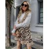 Zeagoo Womens Sweater Vest Dress Pattern Knitted Pullovers Sweaters V Neck Tank Sweater Dress with Pockets(Leopard)