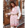 Zeagoo Womens Sweater Vest Dress Pattern Knitted Pullovers Sweaters V Neck Tank Sweater Dress with Pockets(Pink Heart)