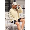 Zeagoo Women’s Sweatshirts Long Sleeve Crewneck Pullover Tops 2025 Fall Winter Trendy Side Zip Going Out Hoodies(Apricot)