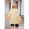 Zeagoo Women’s Sweatshirts Long Sleeve Crewneck Pullover Tops 2025 Fall Winter Trendy Side Zip Going Out Hoodies(Apricot)