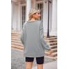 Zeagoo Women’s Sweatshirts Long Sleeve Crewneck Pullover Tops 2025 Fall Winter Trendy Side Zip Going Out Hoodies(Grey)
