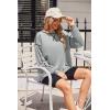 Zeagoo Women’s Sweatshirts Long Sleeve Crewneck Pullover Tops 2025 Fall Winter Trendy Side Zip Going Out Hoodies(Grey)