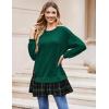 Zeagoo Womens Sweatshirts Plaid Patchwork Crewneck Preppy Long Sleeve Hoodie 2024 Trendy Teen Girls Flowy Pullover Top(Preppy Sweatshirt With Long Sleeves Back to School Outfits for Girls Women Flowy Hem Pullover Essential Hoodie Casual Plaid Patchwork Crewneck Sweatshirt for Women Oversized Relaxed Fit Green Sweatshirt Fall Winter Casual Pullover Tops 2024 Tready)