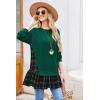 Zeagoo Womens Sweatshirts Plaid Patchwork Crewneck Preppy Long Sleeve Hoodie 2024 Trendy Teen Girls Flowy Pullover Top(Preppy Sweatshirt With Long Sleeves Back to School Outfits for Girls Women Flowy Hem Pullover Essential Hoodie Casual Plaid Patchwork Crewneck Sweatshirt for Women Oversized Relaxed Fit Green Sweatshirt Fall Winter Casual Pullover Tops 2024 Tready)
