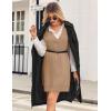Zeagoo Womens Tank Sweater Dress Sweater Vest Knitted Pullovers Sweaters 2025(Brown)