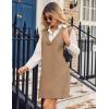 Zeagoo Womens Tank Sweater Dress Sweater Vest Knitted Pullovers Sweaters 2025(Brown)