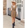 Zeagoo Womens Tank Sweater Dress Sweater Vest Knitted Pullovers Sweaters 2025(Brown)