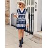 Zeagoo Womens Tank Sweater Dress Sweater Vest Knitted Pullovers Sweaters 2025(Christmas Blue)