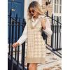 Zeagoo Womens Tank Sweater Dress Sweater Vest Knitted Pullovers Sweaters 2025(Houndstooth Plaid Khaki)