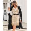 Zeagoo Womens Tank Sweater Dress Sweater Vest Knitted Pullovers Sweaters 2025(Houndstooth Plaid Khaki)