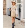 Zeagoo Womens Tank Sweater Dress Sweater Vest Knitted Pullovers Sweaters 2025(Houndstooth Plaid Khaki)