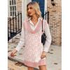 Zeagoo Womens Tank Sweater Dress Sweater Vest Knitted Pullovers Sweaters 2025(Pink Love)