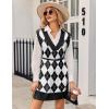 Zeagoo Womens Tank Sweater Dress Sweater Vest Knitted Pullovers Sweaters 2025(Plaid)