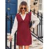 Zeagoo Womens Tank Sweater Dress Sweater Vest Knitted Pullovers Sweaters 2025(Wine Red)