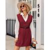 Zeagoo Womens Tank Sweater Dress Sweater Vest Knitted Pullovers Sweaters 2025(Wine Red)