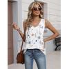 Zeagoo Womens Tank Tops 2026 Sleeveless Pleated V Neck Loose Fit Summer Clothes Flowy Boho Shirts(Floral Bf290)