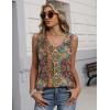 Zeagoo Womens Tank Tops 2026 Sleeveless Pleated V Neck Loose Fit Summer Clothes Flowy Boho Shirts(Floral Mz721)