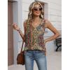 Zeagoo Womens Tank Tops 2026 Sleeveless Pleated V Neck Loose Fit Summer Clothes Flowy Boho Shirts(Floral Mz721)