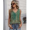 Zeagoo Womens Tank Tops 2026 Sleeveless Pleated V Neck Loose Fit Summer Clothes Flowy Boho Shirts(Floral Mz839)