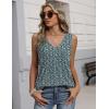 Zeagoo Womens Tank Tops 2026 Sleeveless Pleated V Neck Loose Fit Summer Clothes Flowy Boho Shirts(Floral Pa236)