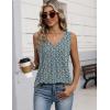 Zeagoo Womens Tank Tops 2026 Sleeveless Pleated V Neck Loose Fit Summer Clothes Flowy Boho Shirts(Floral Pa236)