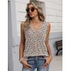 Zeagoo Womens Tank Tops 2026 Sleeveless Pleated V Neck Loose Fit Summer Clothes Flowy Boho Shirts(Floral Xh498)