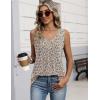 Zeagoo Womens Tank Tops 2026 Sleeveless Pleated V Neck Loose Fit Summer Clothes Flowy Boho Shirts(Floral Xh498)