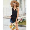 Zeagoo Womens Tank Tops 2026 Sleeveless V Neck Loose Fit Casual Flowy Boho Beach Summer Shirts(Black)