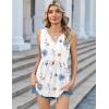 Zeagoo Womens Tank Tops 2026 Sleeveless V Neck Loose Fit Casual Flowy Boho Beach Summer Shirts(Floral Bf290)