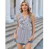 Zeagoo Womens Tank Tops 2026 Sleeveless V Neck Loose Fit Casual Flowy Boho Beach Summer Shirts(Floral Dh62)