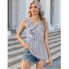 Zeagoo Womens Tank Tops 2026 Sleeveless V Neck Loose Fit Casual Flowy Boho Beach Summer Shirts(Floral Dh62)