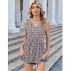 Zeagoo Womens Tank Tops 2026 Sleeveless V Neck Loose Fit Casual Flowy Boho Beach Summer Shirts(Floral Xh498)