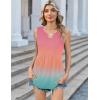 Zeagoo Womens Tank Tops 2026 Sleeveless V Neck Loose Fit Casual Flowy Boho Beach Summer Shirts(Print Jb218)