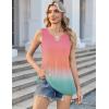Zeagoo Womens Tank Tops 2026 Sleeveless V Neck Loose Fit Casual Flowy Boho Beach Summer Shirts(Print Jb218)