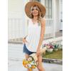Zeagoo Womens Tank Tops 2026 Sleeveless V Neck Loose Fit Casual Flowy Boho Beach Summer Shirts(White)