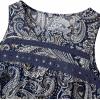 Zeagoo Womens Tank Tops 2026 Summer Pleated Scoop Neck Sleeveless Lace Crochet Boho Tops Dressy Casual Loose Fit Blouses(Black Boho Print)