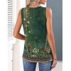 Zeagoo Womens Tank Tops 2026 Summer Pleated Scoop Neck Sleeveless Lace Crochet Boho Tops Dressy Casual Loose Fit Blouses(Green Flower)